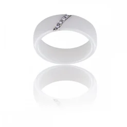 Coffret avec Bague Femme Céramique Ornée Zirconium