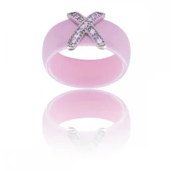 Coffret avec Bague pour Femme Céramique Ornée Zirconium