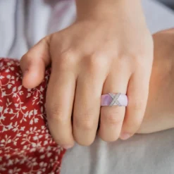 Coffret avec Bague pour Femme Céramique Ornée Zirconium