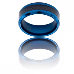 Coffret Bague Anneau Homme en Tungstène et Carbone