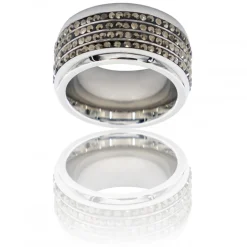 Coffret Bague Femme Acier strass