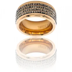 Coffret Bague Femme Acier strass