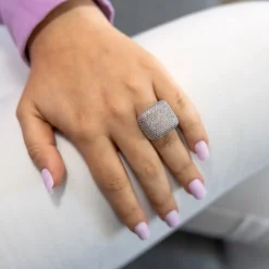 Coffret Bague Femme Acier strass