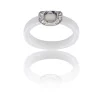 Coffret Bague Femme Céramique Ornée de Zirconium