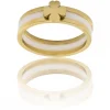 Coffret Bague Femme Céramique Acier Trêfle