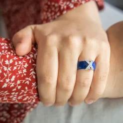 Coffret Bague Femme Céramique Ornée Zirconium