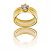 Coffret Bague Femme Originale Trois en Une Céramique Ornée Zirconium