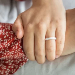Coffret Bague Femme Originale Trois en Une Céramique Ornée Zirconium