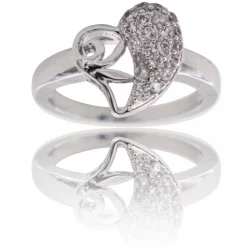 Coffret Bague Femme Rhodium Coeur TUCA