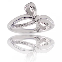 Coffret Bague Femme Rhodium Nœud SCULA