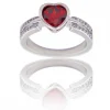 Coffret Bague Femme Rhodium Cœur LOVA