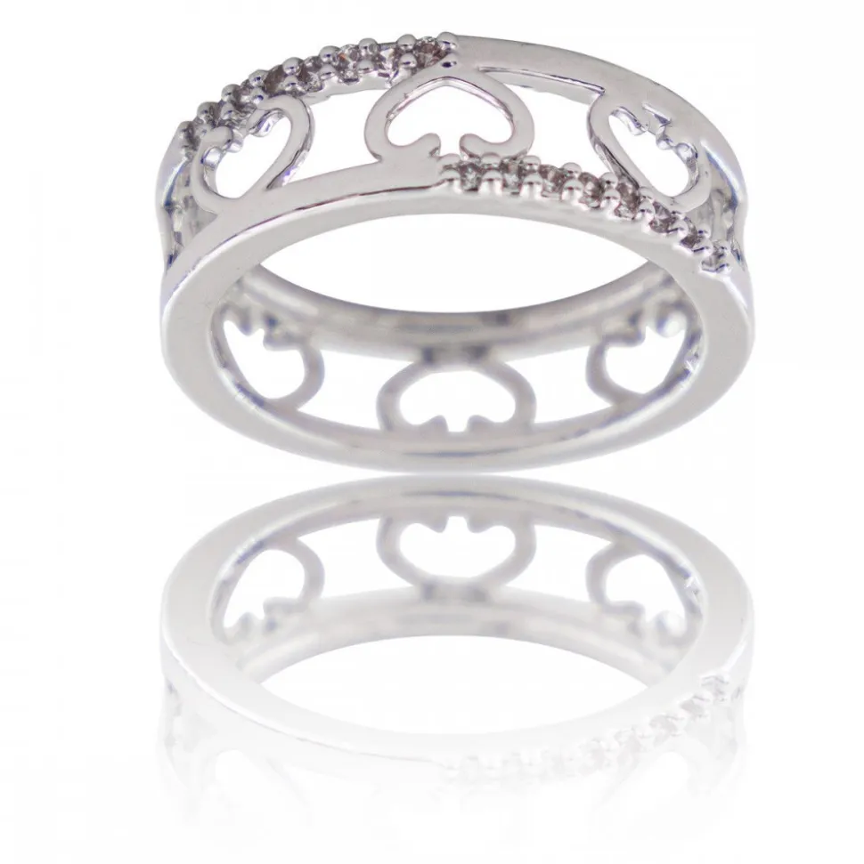 Coffret Bague Femme Rhodium COEURA