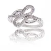 Coffret Bague Femme Rhodium Ruban OCTA