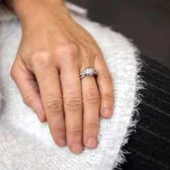 Coffret Bague Femme Rhodium Cœur LOVA
