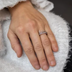 Coffret Bague Femme Rhodium Cœur LOVA