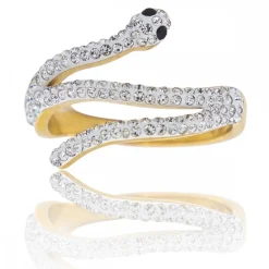 Coffret Bague Femme Serpent Strass