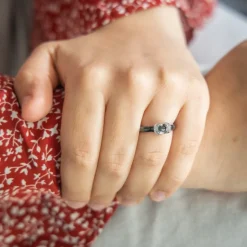 Coffret Bague pour Femme Céramique Ornée Zirconium