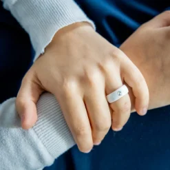 Coffret Bague tendance Femme Céramique Ornée Zirconium