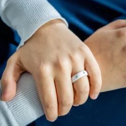 Coffret Belle Bague Femme Céramique Ornée Zirconium