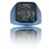 Coffret Chevalière Homme Acier Bleu MARBRA
