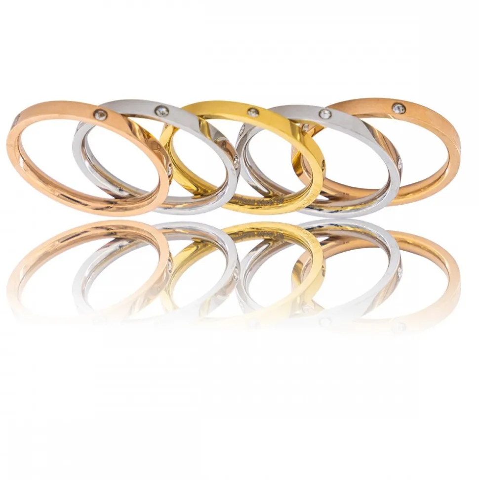 Coffret Cinq Bagues avec Strass Femme BALA