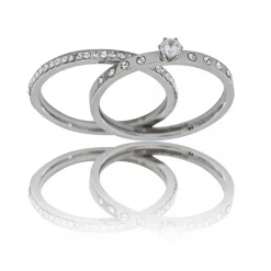 Coffret Duo de Bagues Strass Femme BORA