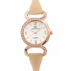 Coffret Montre Femme Métal Rose Beige GIORGIO