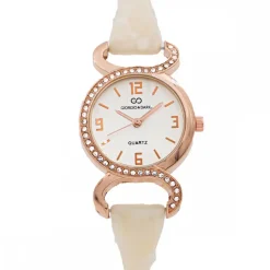 Coffret Montre Femme Métal Rose Crème GIORGIO