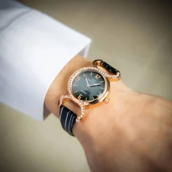 Coffret Montre Femme Métal Rose Bleu GIORGIO