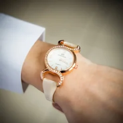 Coffret Montre Femme Métal Rose Crème GIORGIO