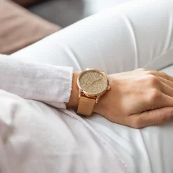 Coffret Montre Femme Métal Rosé GIORGIO