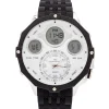 Coffret Montre Homme Silicone XL Dual-Time Noir GIORGIO