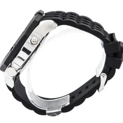 Coffret Montre Homme Silicone XL Dual-Time Noir GIORGIO