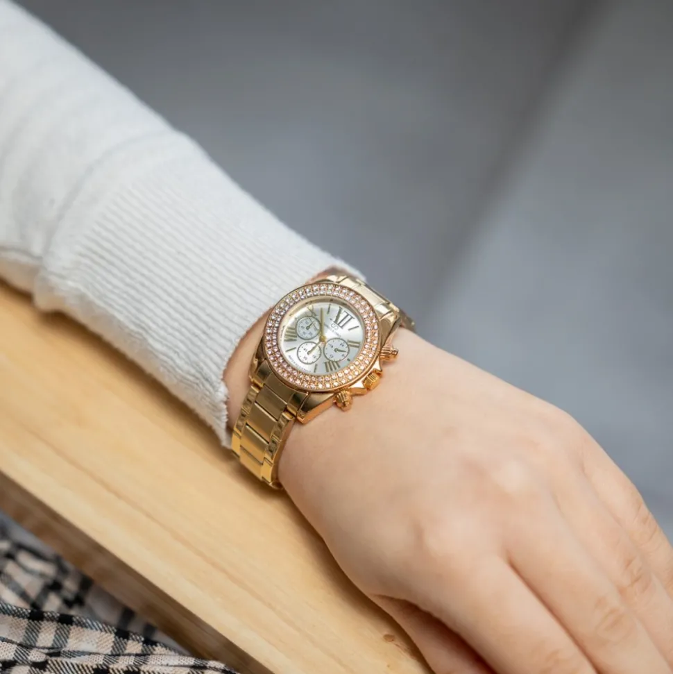 Coffret Montre pour Femme Acier Strass GIORGIO
