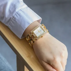 Coffret Montre pour Femme Acier Strass GIORGIO