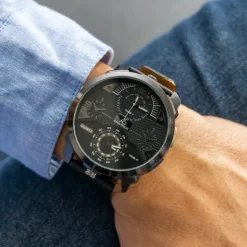Coffret Montre XL Homme Fashion Noir CHTIME
