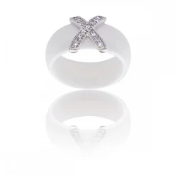 Coffret Sublime Bague Femme Céramique Ornée Zirconium