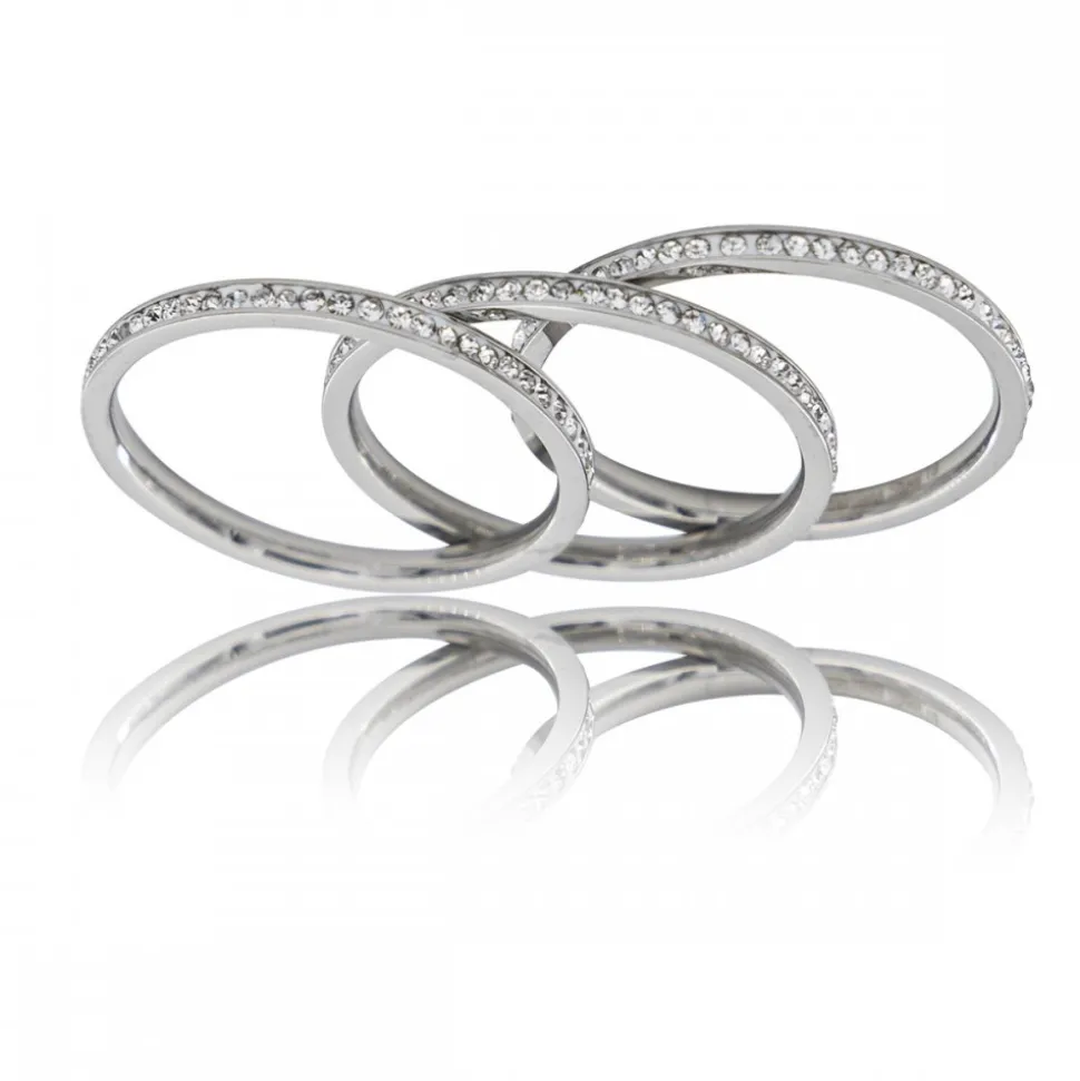 Coffret Trio de Bagues Strass Femme BALA