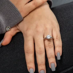 Double Bagues Femme Métal Ornée Zirconium
