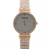 Eclatante Montre Femme Rose Strass CHTIME