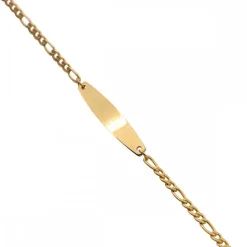 Gourmette Bracelet Femme Acier Doré