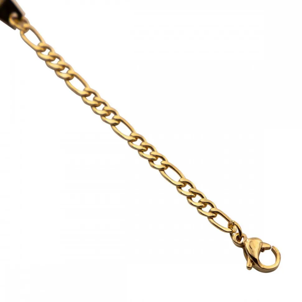 Gourmette Bracelet Femme Acier Doré