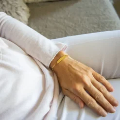 Gourmette Bracelet pour Femme Acier Doré