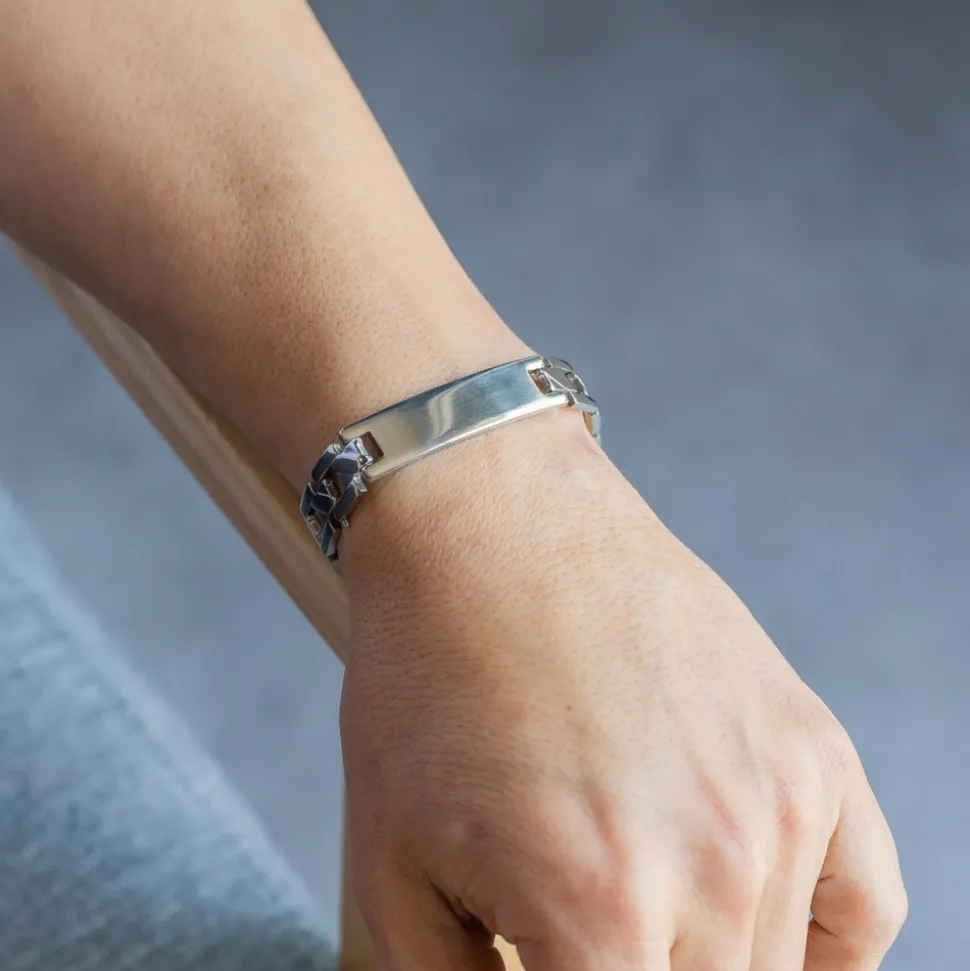 Gourmette Bracelet pour Homme Acier