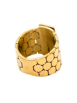 Incroyable Bague Femme Acier Doré Ornée Zirconium