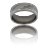Jolie Bague Anneau d'Homme Acier Argenté