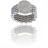Jolie Bague Femme Mailles Strass DAPHNEE