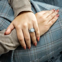 Jolie Bague Femme Mailles Strass DAPHNEE