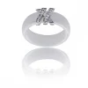 Jolie Coffret Bague Femme Céramique Ornée Zirconium