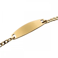 Jolie Gourmette Bracelet Acier Doré Femme